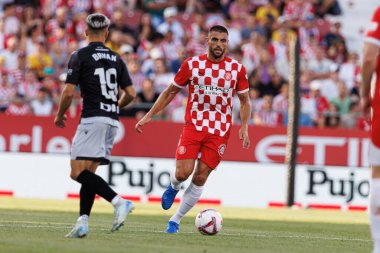 David Lopez, LaLiga EA SPORTS maçı sırasında Girona FC ve CA Osasuna takımları arasında Estadi Montilivi 'de görüldü (Maciej Rogowski)