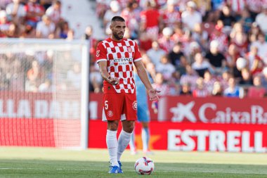 David Lopez, LaLiga EA SPORTS maçı sırasında Girona FC ve CA Osasuna takımları arasında Estadi Montilivi 'de görüldü (Maciej Rogowski)