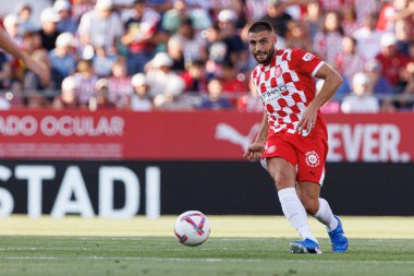 David Lopez, LaLiga EA SPORTS maçı sırasında Girona FC ve CA Osasuna takımları arasında Estadi Montilivi 'de görüldü (Maciej Rogowski)