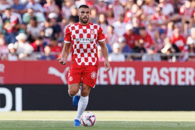 David Lopez, LaLiga EA SPORTS maçı sırasında Girona FC ve CA Osasuna takımları arasında Estadi Montilivi 'de görüldü (Maciej Rogowski)