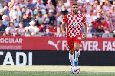 David Lopez, LaLiga EA SPORTS maçı sırasında Girona FC ve CA Osasuna takımları arasında Estadi Montilivi 'de görüldü (Maciej Rogowski)