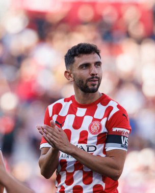 Ivan Martin, LaLiga EA SPORTS maçı sırasında Girona FC ve CA Osasuna takımları arasında Estadi Montilivi 'de görüldü (Maciej Rogowski)