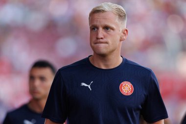 Estadi Montilivi 'deki Girona FC ve CA Osasuna takımları arasında oynanan LaLiga EA SPORTS maçı sırasında Donny Van de Beek görüldü (Maciej Rogowski)