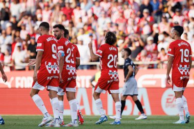 Bryan Gil, Estadi Montilivi 'deki Girona FC ve CA Osasuna takımları arasında oynanan LaLiga EA SPORTS maçında gol üstüne gol atarken görüldü (Maciej Rogowski)
