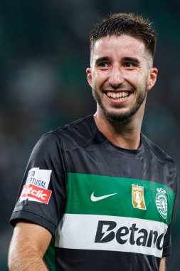 Goncalo Inacio, Liga Portekiz maçı sırasında Estadio Jose Alvalade 'de (Maciej Rogowski) Sporting CP ve FC Porto takımları arasında oynadı.)
