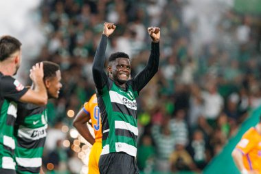 Estadio Jose Alvalade 'de (Maciej Rogowski) Sporting CP ve FC Porto takımları arasında oynanan Liga Portekiz maçı sırasında Ousmande Diomande)