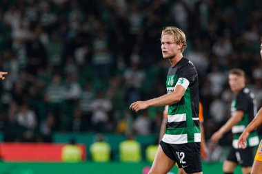 Estadio Jose Alvalade 'de (Maciej Rogowski) oynayan Sporting CP ve FC Porto takımları arasında oynanan Liga Portekiz maçı sırasında Morten Hjulmand)