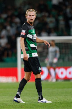 Estadio Jose Alvalade 'de (Maciej Rogowski) oynayan Sporting CP ve FC Porto takımları arasında oynanan Liga Portekiz maçı sırasında Morten Hjulmand)