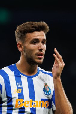 Nico Gonzalez, Liga Portekiz maçı sırasında Estadio Jose Alvalade 'deki Sporting CP ve FC Porto takımları arasında (Maciej Rogowski)