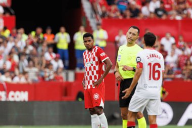 Jhon Solis, Sevilla FC ve Girona FC takımları arasında Estadio Ramon Sanchez Pizjuan 'da (Maciej Rogowski)