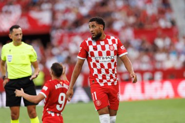 LaLiga EA SPORTS maçında Estadio Ramon Sanchez Pizjuan 'da Sevilla FC ve Girona FC takımları arasında Arnaut Danjuma görüldü (Maciej Rogowski)