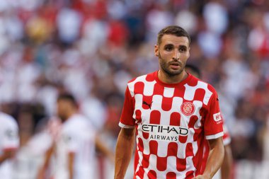 Abel Ruiz, Estadio Ramon Sanchez Pizjuan 'da Sevilla FC ve Girona FC takımları arasında LaLiga EA SPORTS maçında görüldü (Maciej Rogowski)