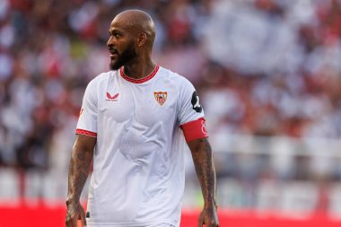 Marcao, LaLiga EA SPORTS maçı sırasında Estadio Ramon Sanchez Pizjuan 'da Sevilla FC ve Girona FC takımları arasında görüldü (Maciej Rogowski)