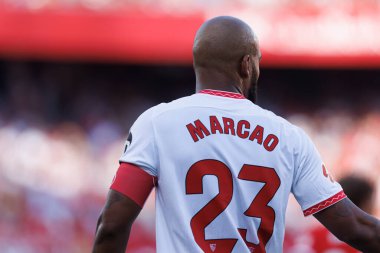 Marcao, LaLiga EA SPORTS maçı sırasında Estadio Ramon Sanchez Pizjuan 'da Sevilla FC ve Girona FC takımları arasında görüldü (Maciej Rogowski)