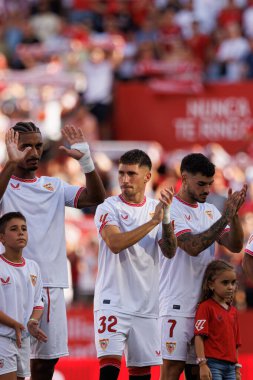 Jose Angel Carmona, Sevilla FC ve Girona FC takımları arasında Estadio Ramon Sanchez Pizjuan 'da (Maciej Rogowski)