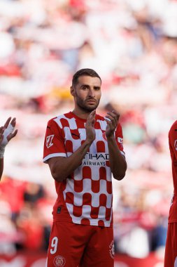 Abel Ruiz, Estadio Ramon Sanchez Pizjuan 'da Sevilla FC ve Girona FC takımları arasında LaLiga EA SPORTS maçında görüldü (Maciej Rogowski)