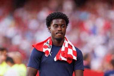 Gabriel Misehouy, Estadio Ramon Sanchez Pizjuan 'da Sevilla FC ve Girona FC takımları arasında LaLiga EA SPORTS maçında görüldü (Maciej Rogowski)