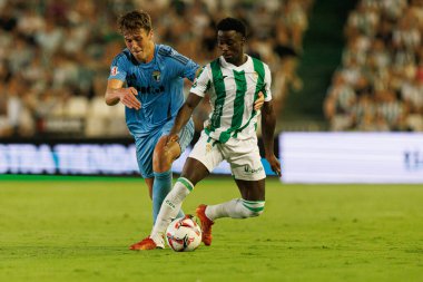 David Lopez, Adilson LaLiga 2 Hypermotion maçı sırasında Estadio Nuevo Arcangel 'deki Cordoba CF ve Burgos CF takımları arasında görüldü (Maciej Rogowski)