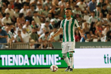 Adrian Lapena, LaLiga 2 Hypermotion maçı sırasında Estadio Nuevo Arcangel 'de Cordoba CF ve Burgos CF takımları arasında görüldü (Maciej Rogowski)