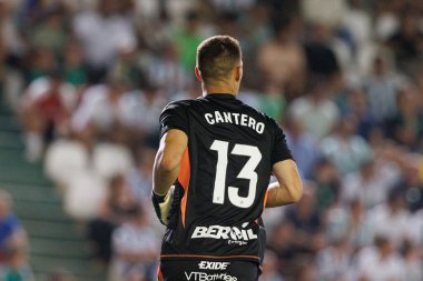 Ander Cantero, Estadio Nuevo Arcangel 'deki Cordoba CF ve Burgos CF takımları arasında LaLiga 2 Hypermotion maçı sırasında görüldü (Maciej Rogowski)