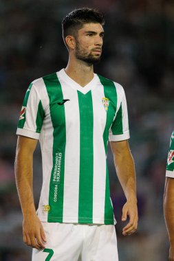 Theo Zidane, Estadio Nuevo Arcangel 'deki Cordoba CF ve Burgos CF takımları arasında LaLiga 2 Hypermotion maçı sırasında görüldü (Maciej Rogowski)