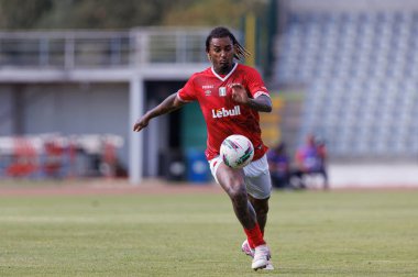 Matheus Araujo, Liga Portekiz maçı sırasında Estadio Belediyesi Rio Maior 'da Casa Pia AC ve CD Santa Clara takımları arasında görüldü (Maciej Rogowski)