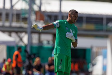 Gabriel Batista, Liga Portekiz maçı sırasında Estadio Belediyesi Rio Maior 'da Casa Pia AC ve CD Santa Clara takımları arasında görüldü (Maciej Rogowski)