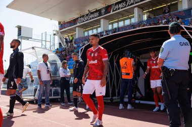 Lucas Soares, Liga Portekiz maçı sırasında Estadio Belediyesi Rio Maior 'da Casa Pia AC ve CD Santa Clara takımları arasında görüldü (Maciej Rogowski)