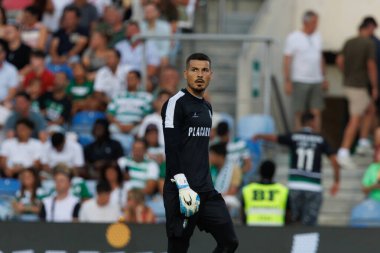 Ricardo Velho, Liga Portekiz maçı sırasında Estadio Algarve 'deki SC Farense ve Sportif CP takımları arasında görüldü (Maciej Rogowski)