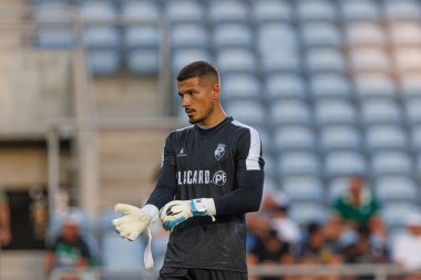 Ricardo Velho, Liga Portekiz maçı sırasında Estadio Algarve 'deki SC Farense ve Sportif CP takımları arasında görüldü (Maciej Rogowski)