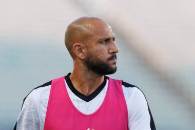 Liga Portekiz maçı sırasında Estadio Algarve 'deki SC Farense ve Sporting CP takımları arasında görüldü (Maciej Rogowski)