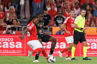Manuel Keliano, Renato Sanches Liga Portekiz maçı sırasında Estadio Da Luz 'da SL Benfica ve CF Estrela Amadora takımları arasında görüldü (Maciej Rogowski)