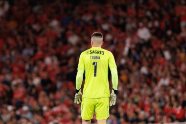 Anatoliy Trubin, Liga Portekiz maçı sırasında Estadio Da Luz 'da SL Benfica ve CF Estrela Amadora takımları arasında görüldü (Maciej Rogowski)