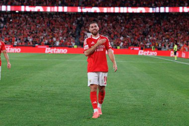 Orkun Kokcu, Liga Portekiz maçında SL Benfica ve CF Estrela Amadora takımları arasında attığı gol sonrasında Estadio Da Luz 'da (Maciej Rogowski)