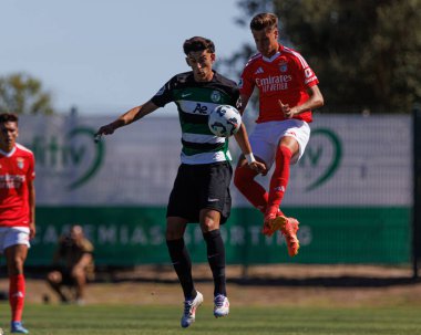 Francisco Canario, Guilherme Gaspar Liga Revelacao maçında Estadio Aurelio Pereira 'da Sporting CP ve SL Benfica takımları arasında görüldü.
