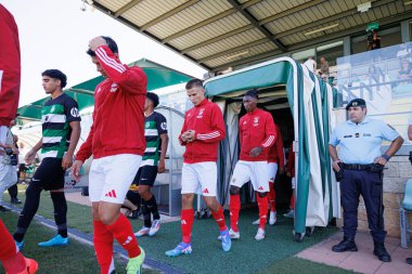 Tomas Cruz, Liga Revelacao maçı sırasında Estadio Aurelio Pereira 'daki SL Benfica ve Sporting CP takımları arasında görüldü.