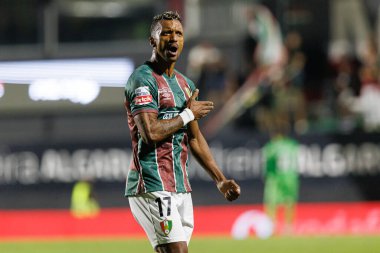 Luis Nani, Liga Portekiz maçında gol attıktan sonra Estrela Amadora ve Boavista FC takımları arasında Estadio Jose Gomes 'de (Maciej Rogowski)