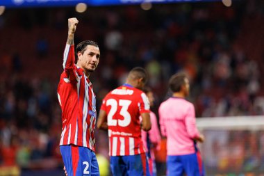 Jose Maria Gimenez UEFA Şampiyonlar Ligi maçında Atletico de Madrid ve Red Bull Leipzig (Maciej Rogowski) takımları arasında görüldü.)