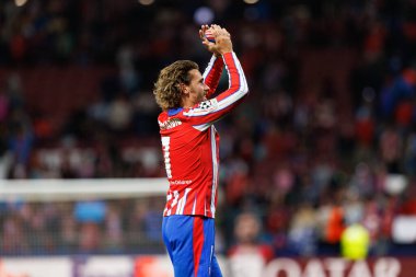 Antoine Griezmann UEFA Şampiyonlar Ligi maçında Atletico de Madrid ve Red Bull Leipzig (Maciej Rogowski) takımları arasında görüldü.)