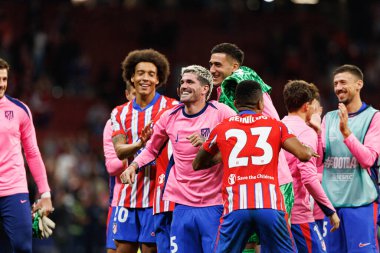 Atletico takımı UEFA Şampiyonlar Ligi maçında Atletico de Madrid ve Red Bull Leipzig (Maciej Rogowski)