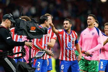 Atletico takımı UEFA Şampiyonlar Ligi maçında Atletico de Madrid ve Red Bull Leipzig (Maciej Rogowski)