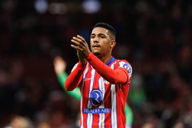 Samuel Lino UEFA Şampiyonlar Ligi maçında Atletico de Madrid ve Red Bull Leipzig (Maciej Rogowski) takımları arasında görüldü.)