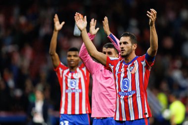 Koke UEFA Şampiyonlar Ligi maçında Atletico de Madrid ve Red Bull Leipzig (Maciej Rogowski) takımları arasında görüldü.)