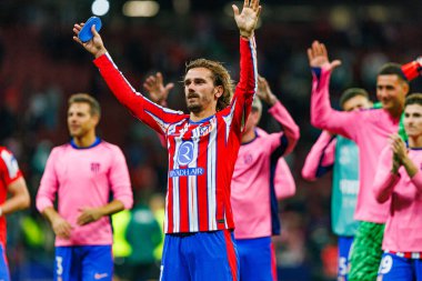 Antoine Griezmann UEFA Şampiyonlar Ligi maçında Atletico de Madrid ve Red Bull Leipzig (Maciej Rogowski) takımları arasında görüldü.)