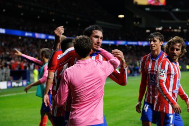 Atletico takımı, Atletico de Madrid ve Red Bull Leipzig (Maciej Rogowski) takımları arasında oynanan UEFA Şampiyonlar Ligi maçında attığı gol sonrasında Jose Maria Gimenez ile kutlama yaparken görüldü.)