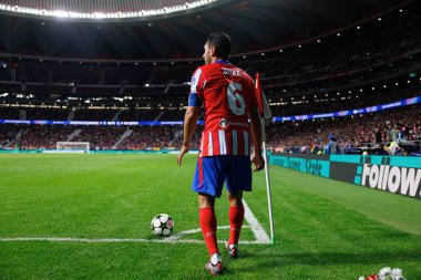 Koke UEFA Şampiyonlar Ligi maçında Atletico de Madrid ve Red Bull Leipzig (Maciej Rogowski) takımları arasında görüldü.)