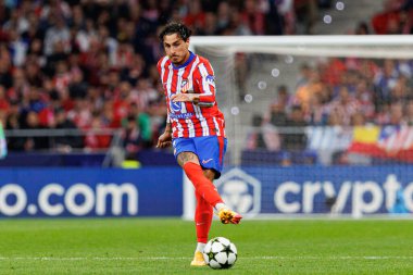 Jose Maria Gimenez UEFA Şampiyonlar Ligi maçında Atletico de Madrid ve Red Bull Leipzig (Maciej Rogowski) takımları arasında görüldü.)