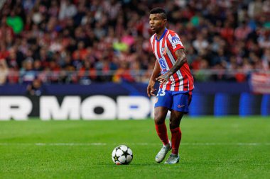 Samuel Lino UEFA Şampiyonlar Ligi maçında Atletico de Madrid ve Red Bull Leipzig (Maciej Rogowski) takımları arasında görüldü.)
