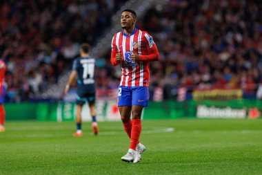 Samuel Lino UEFA Şampiyonlar Ligi maçında Atletico de Madrid ve Red Bull Leipzig (Maciej Rogowski) takımları arasında görüldü.)