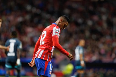 Samuel Lino UEFA Şampiyonlar Ligi maçında Atletico de Madrid ve Red Bull Leipzig (Maciej Rogowski) takımları arasında görüldü.)